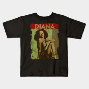 TEXTURE ART-Diana Ross - RETRO STYLE 2 Kids T-Shirt